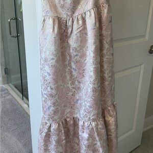 TCEC Pink Floral Midi Dress